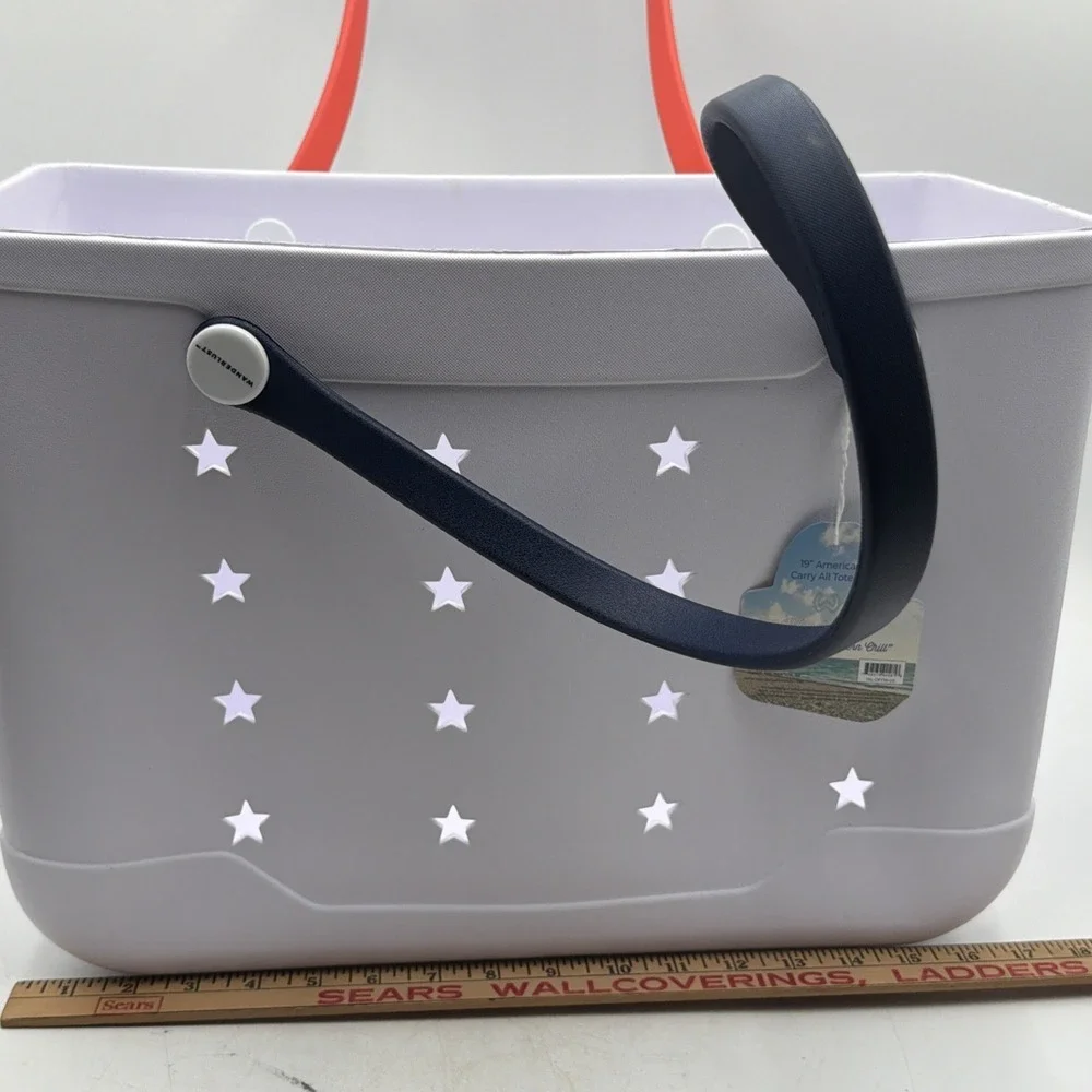 WANDERLUST 14'' AMERICANA CARRY ALL TOTE BAG RUBBER LIMITED EDITION Retro Vibes